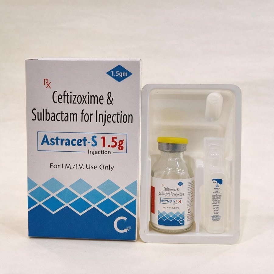 ASTRACET-S 1.5G Injection — Ceftizoxime 1000 mg + Sulbactam 500 mg