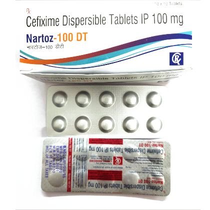 NARTOZ-100 DT Tabs — Cefixime 100 mg