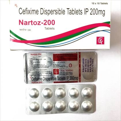 NARTOZ-200 DT Tabs — Cefixime 200 mg