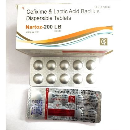 NARTOZ-200 LB Tabs — Cefixime + Lactic Acid Bacillus
