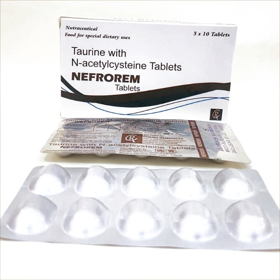 NEFROREM Tablet — Taurine 500 mg + N-Acetylcysteine 150 mg
