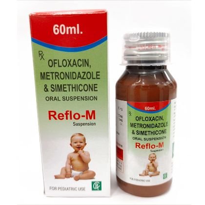 REFLO-M Suspension — Ofloxacin + Metronidazole + Simethicone