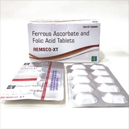 REMSCO-XT Tabs — Ferrous Ascorbate 100 mg + Folic Acid 1.5 mg