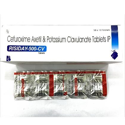 RISIDAY-500 CV — Cefuroxime Axetil 500 mg + Potassium Clavulanate 125 mg