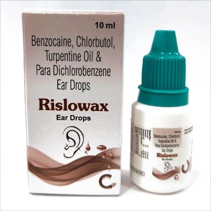RISLOWAX Ear Drops — Paradichlorobenzene + Benzocaine + 2 more