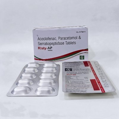 RISTY-AP Tab — Aceclofenac + Paracetamol + Serratiopeptidase