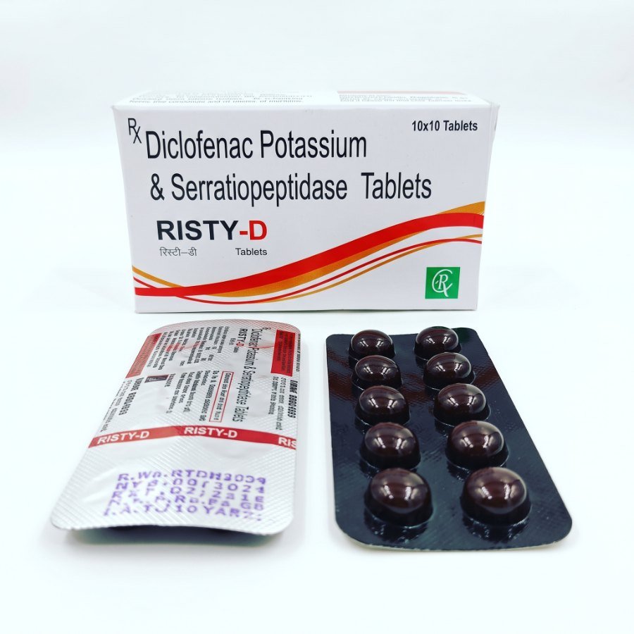 RISTY-D Tablet — Serratiopeptidase 10 mg + Diclofenac Potassium 50 mg