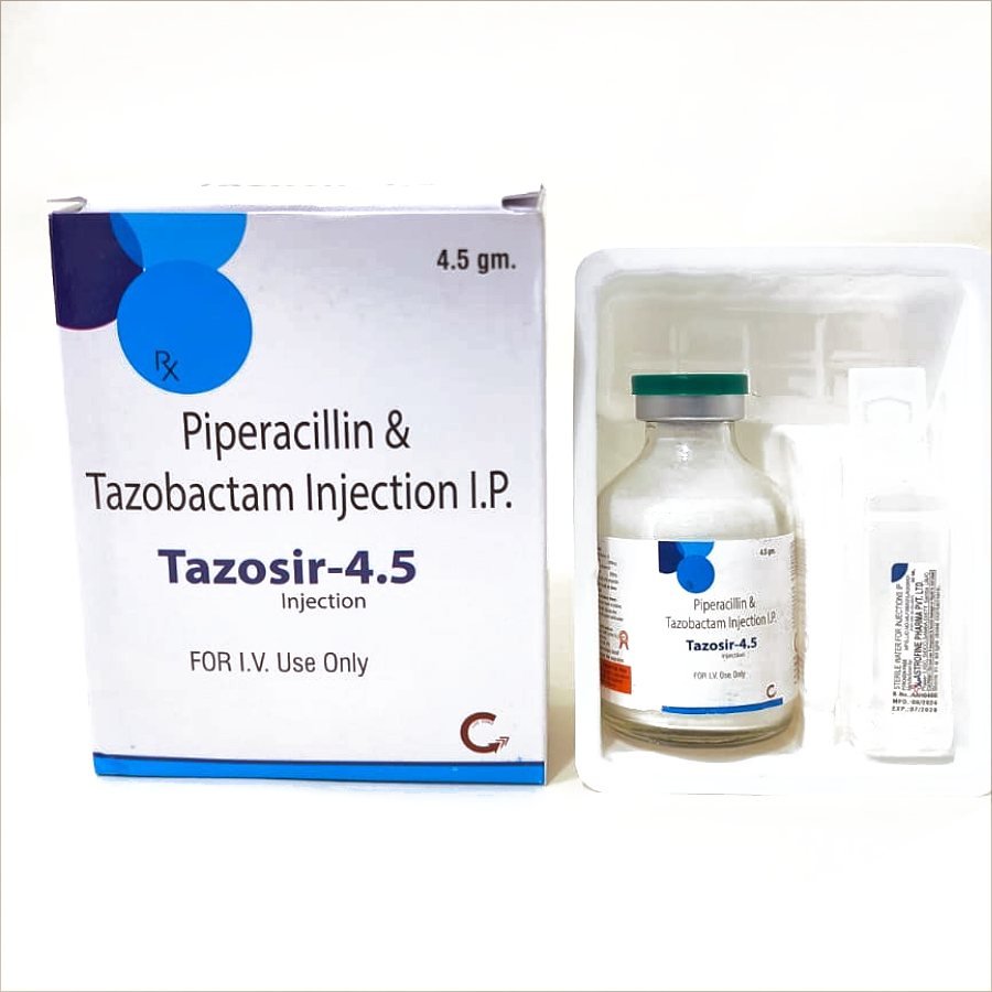 TAZOSIR 4.5 Injection — Piperacillin 4000 mg + Tazobactam 500 mg