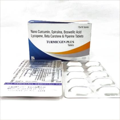 TURMICGEN PLUS Tabs — Nano Curcumin + Spirulina + 4 more